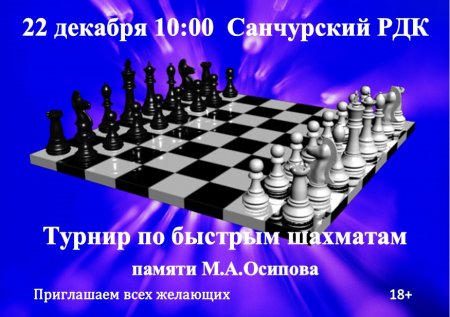 Турнир по быстрым шахматам памяти  М.А.Осипова