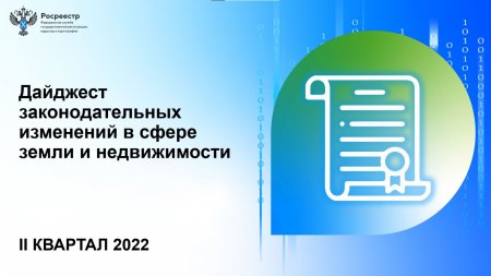 Кировский Росреестр опубликовал дайджест законодательных изменений  в сфере земли и недвижимости за II квартал 2022 года